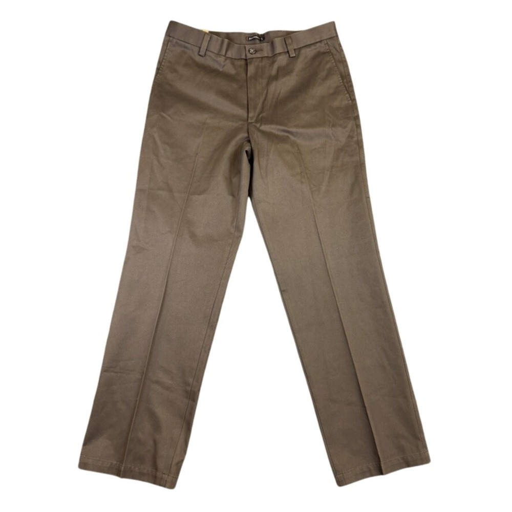 NWT Dockers D2 Straight Fit Signature Khaki Pants Mens 34x32 Brown Flat Front